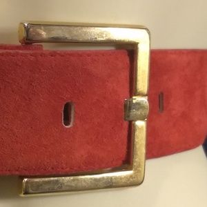 Gold Buckle Belt with Leather strap